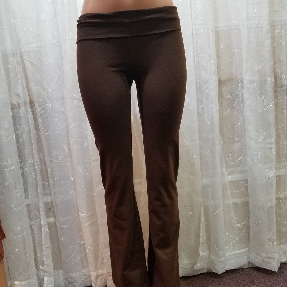 Fold Over Waist Yoga Pants pre shrunk - Picture 4 of 6